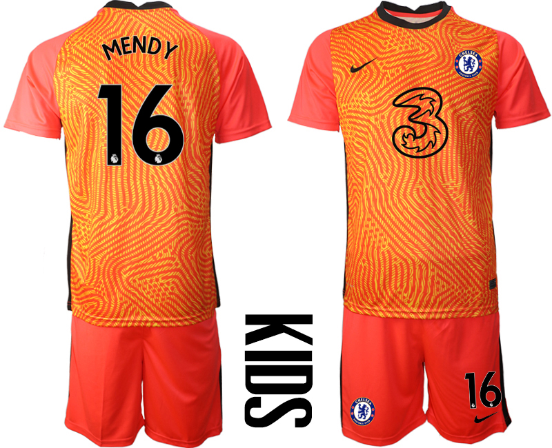 2021 Chelsea red goalkeeper Youth #16 soccer jerseys->youth soccer jersey->Youth Jersey